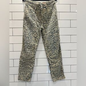 PILCRO Anthropologie Leopard Print Boyfriend Jeans - Size 28